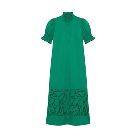 HYACINTH HOUSE Emerald Green Eliza Midi Dress Size XL NWT Retail $168 Tuckernuck - Picture 9 of 9